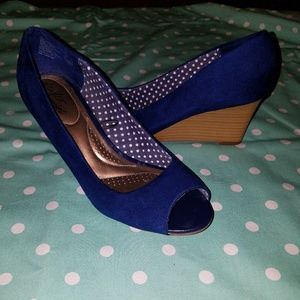 Royal Blue Wedges